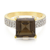 Zilveren ring met een rookkwarts