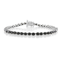 Zilveren armband met zwarte spinelstenen