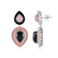 Zilveren oorbellen met zwarte onyxen (Dallas Prince Designs)