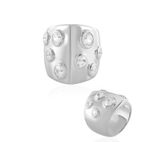 Zilveren ring met een zirkoon (de Melo)
