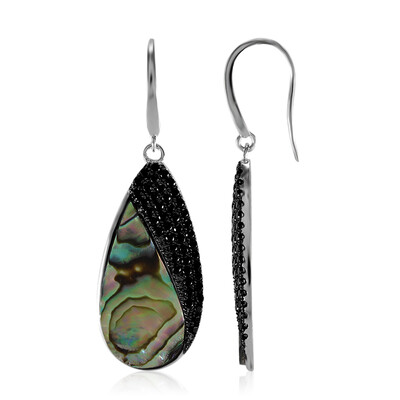 Zilveren oorbellen met Abalone schelpen