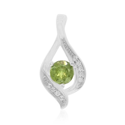Zilveren hanger met een Namibian Demantoid