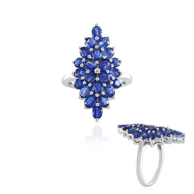 Zilveren ring met kyanieten