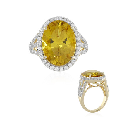 Gouden ring met een Gouden apatiet