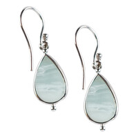 Zilveren oorbellen met Pacific Chalcedoon