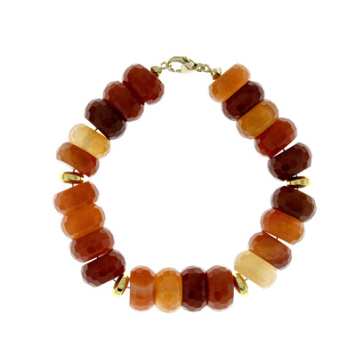 Zilveren armband met carneoolstenen (CUSTODANA)