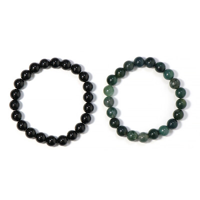 Armband met zwarte toermalijnen