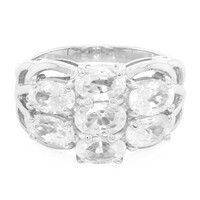 Zilveren ring met zirkonen