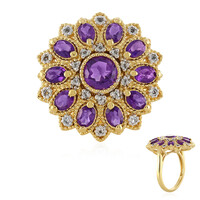 Zilveren ring met een amethist