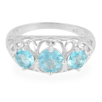 Zilveren ring met een Blauwe apatiet