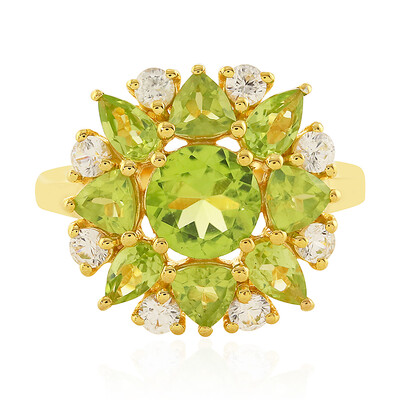 Zilveren ring met een peridoot