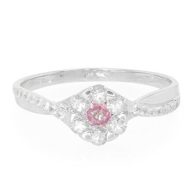 Zilveren ring met een Onverhitte Purper Saffier