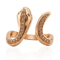 Gouden ring met een SI1 Argyle Rose De France Diamant