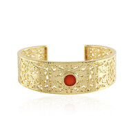 Messing armband met een Rode onyx (Juwelo Style)