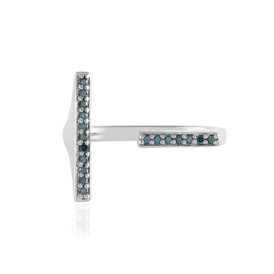Zilveren ring met I3 Champagne Diamanten (de Melo)