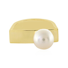 Zilveren ring met een Witte zoetwater kweekparel