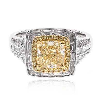 Gouden ring met een gele SI2 diamant (CIRARI)