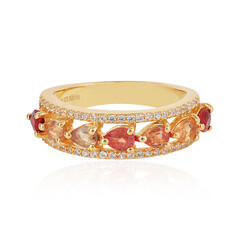 Zilveren ring met saffieren