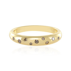 Zilveren ring met I3 Champagne Diamanten