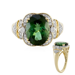 Gouden ring met een Santa Rosa toermalijn (D'vyere)