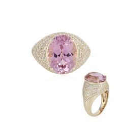 Gouden ring met een AAA Braziliaanse kunziet (de Melo)