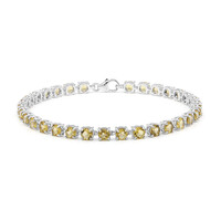 Zilveren armband met Honing kwartsen