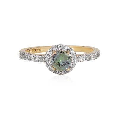 Gouden ring met een groene tanzaniet