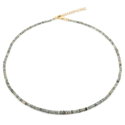 Zilveren halsketting met kattenoog-chrysoberilstenen