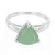 Zilveren ring met een groene chalcedoon