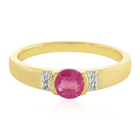 Zilveren ring met een Madagaskar Roze Saffier