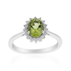Zilveren ring met een Ouro Verde kwarts