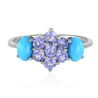 Zilveren ring met Sleeping Beauty Turkooisen