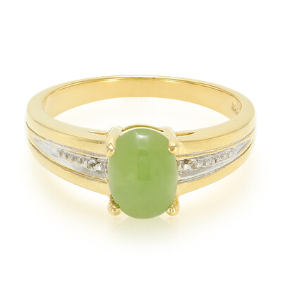 Zilveren ring met een keizerlijk chrysopraas