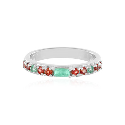 Zilveren ring met een Russische smaragd