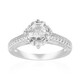 Zilveren ring met een witte topaas