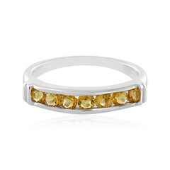 Zilveren ring met citrienstenen