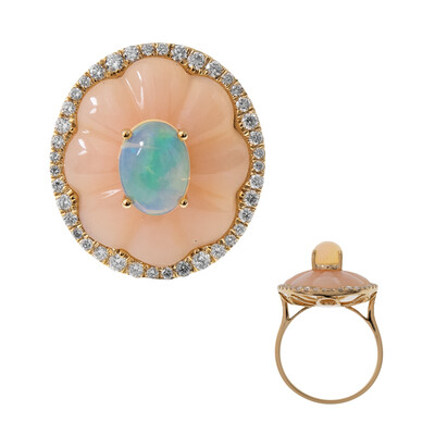Gouden ring met een AAA Welo-opaal (CIRARI)