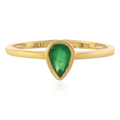 Gouden ring met een Zambia-smaragd