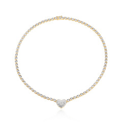 Messingen halsketting met een I3 (I) Diamant (Juwelo Style)