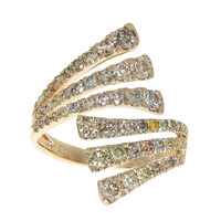 Gouden ring met SI2 Fancy Diamanten (CIRARI)