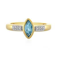 Zilveren ring met een Zwitsers-blauwe topaas