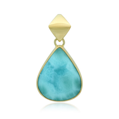 Zilveren hanger met een larimar