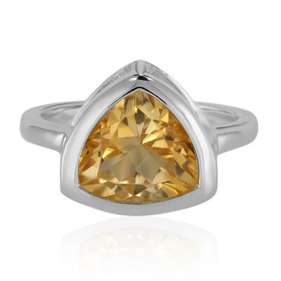 Zilveren ring met een citrien (MONOSONO COLLECTION)