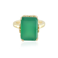 Zilveren ring met een Groene onyx