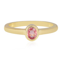 Gouden ring met een Padparadscha saffier