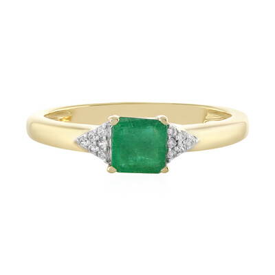 Zilveren ring met een Braziliaanse smaragd