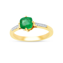 Gouden ring met een Zambia-smaragd
