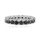 Zilveren ring met zwarte spinelstenen