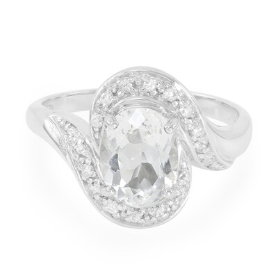 Zilveren ring met een Himalaya beril