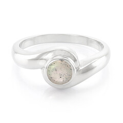 Zilveren ring met een spectroliet